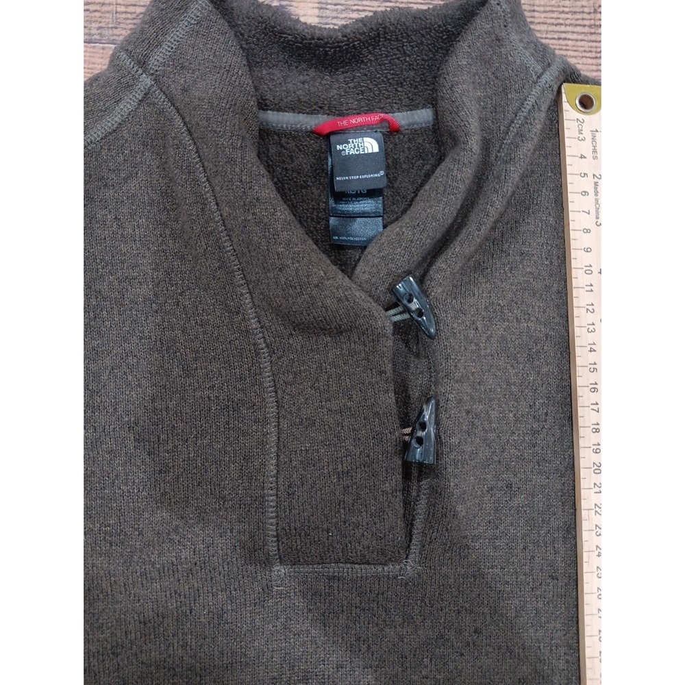 The North Face Womens Brown Fleece Toggle Shawl Neck Sweater XL Pullover 2475 - Picture 8 of 12